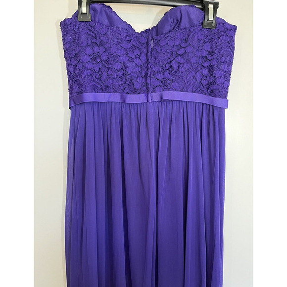 David’s Bridal Dress Size 10 Purple Regency Strapless Bridesmaid/Prom NEW - Picture 8 of 10